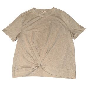 Como Vintage tan neutral front wrap T-shirt women’s size XXL